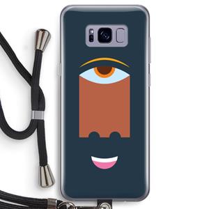 CaseCompany Mono M: Samsung Galaxy S8 Transparant Hoesje met koord