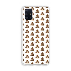 CaseCompany Poop emoji: Galaxy A51 4G Transparant Hoesje