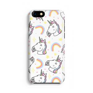 CaseCompany Rainbow Unicorn: Volledig geprint iPhone SE 2020 Hoesje