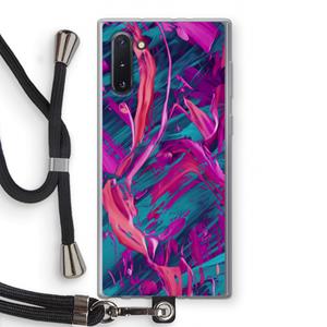 CaseCompany Pink Clouds: Samsung Galaxy Note 10 Transparant Hoesje met koord