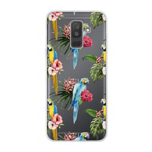 CaseCompany Kleurrijke papegaaien: Samsung Galaxy A6 Plus (2018) Transparant Hoesje