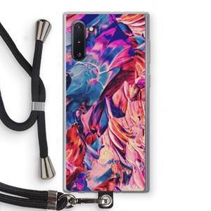 CaseCompany Pink Orchard: Samsung Galaxy Note 10 Transparant Hoesje met koord