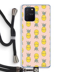 CaseCompany Ananas: Samsung Galaxy Note 10 Lite Transparant Hoesje met koord