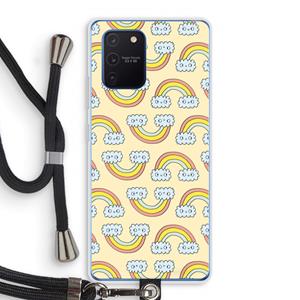CaseCompany Regenboog: Samsung Galaxy Note 10 Lite Transparant Hoesje met koord