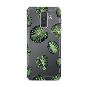 CaseCompany Tropische bladeren: Samsung Galaxy A6 Plus (2018) Transparant Hoesje