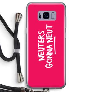 CaseCompany Neuters (roze): Samsung Galaxy S8 Transparant Hoesje met koord