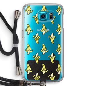 CaseCompany Bananas: Samsung Galaxy S6 Transparant Hoesje met koord