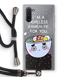 CaseCompany I'm A Hopeless Ramen-Tic For You: Samsung Galaxy Note 10 Transparant Hoesje met koord