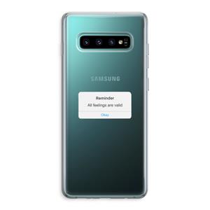 CaseCompany Reminder: Samsung Galaxy S10 Plus Transparant Hoesje