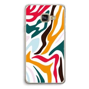 CaseCompany Colored Zebra: Samsung A3 (2017) Transparant Hoesje