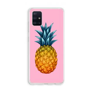 CaseCompany Grote ananas: Galaxy A51 4G Transparant Hoesje