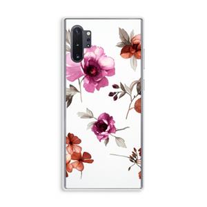 CaseCompany Geschilderde bloemen: Samsung Galaxy Note 10 Plus Transparant Hoesje