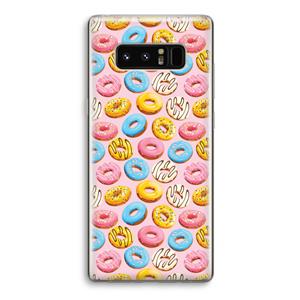 CaseCompany Pink donuts: Samsung Galaxy Note 8 Transparant Hoesje