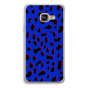 CaseCompany Blue Leopard: Samsung A3 (2017) Transparant Hoesje