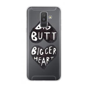 CaseCompany Big butt bigger heart: Samsung Galaxy A6 Plus (2018) Transparant Hoesje