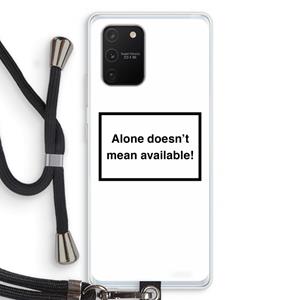 CaseCompany Alone: Samsung Galaxy S10 Lite Transparant Hoesje met koord