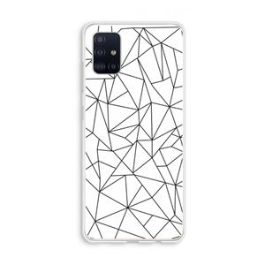 CaseCompany Geometrische lijnen zwart: Galaxy A51 4G Transparant Hoesje