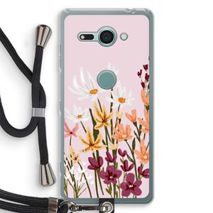 CaseCompany Painted wildflowers: Sony Xperia XZ2 Compact Transparant Hoesje met koord