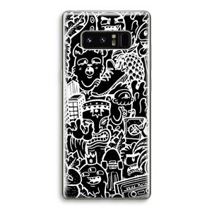 CaseCompany Vexx Black Mixtape: Samsung Galaxy Note 8 Transparant Hoesje