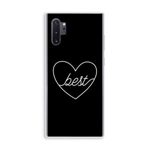 CaseCompany Best heart black: Samsung Galaxy Note 10 Plus Transparant Hoesje