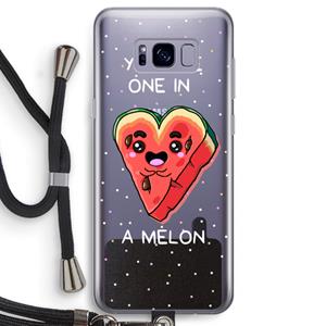 CaseCompany One In A Melon: Samsung Galaxy S8 Transparant Hoesje met koord