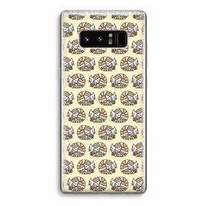 CaseCompany Slapende poes: Samsung Galaxy Note 8 Transparant Hoesje