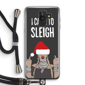 CaseCompany Came To Sleigh: Samsung Galaxy J8 (2018) Transparant Hoesje met koord