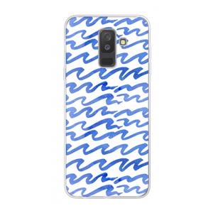 CaseCompany Blauwe golven: Samsung Galaxy A6 Plus (2018) Transparant Hoesje