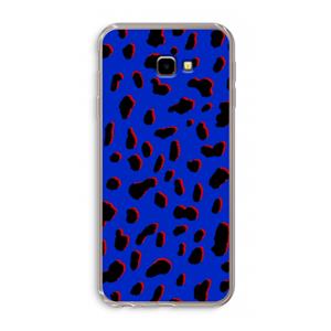 CaseCompany Blue Leopard: Samsung Galaxy J4 Plus Transparant Hoesje