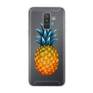 CaseCompany Grote ananas: Samsung Galaxy A6 Plus (2018) Transparant Hoesje