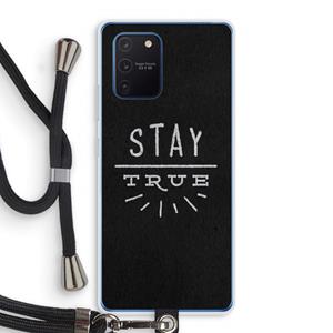 CaseCompany Stay true: Samsung Galaxy Note 10 Lite Transparant Hoesje met koord