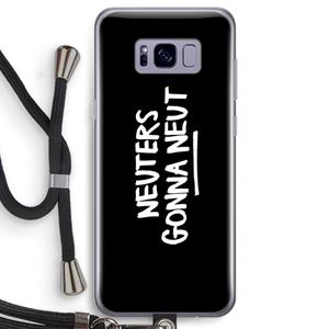 CaseCompany Neuters (zwart): Samsung Galaxy S8 Transparant Hoesje met koord
