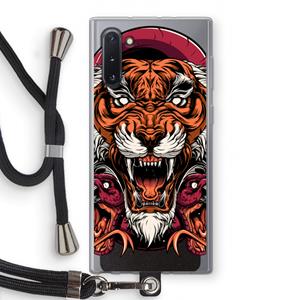 CaseCompany Tiger and Rattlesnakes: Samsung Galaxy Note 10 Transparant Hoesje met koord