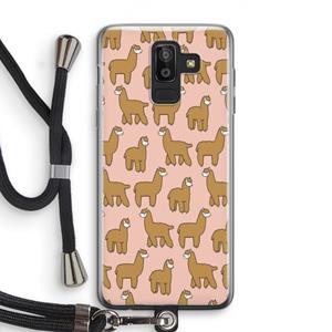 CaseCompany Alpacas: Samsung Galaxy J8 (2018) Transparant Hoesje met koord