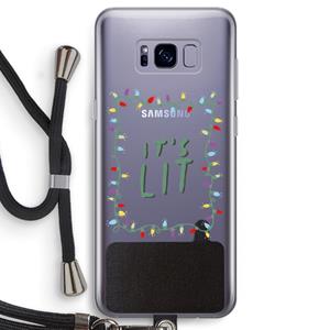 CaseCompany It's Lit: Samsung Galaxy S8 Transparant Hoesje met koord