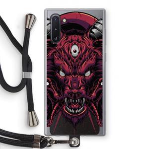 CaseCompany Hell Hound and Serpents: Samsung Galaxy Note 10 Transparant Hoesje met koord