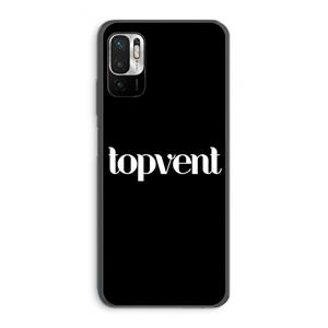 CaseCompany Topvent Zwart: Xiaomi Redmi Note 10 5G Transparant Hoesje