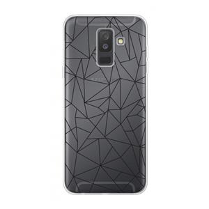 CaseCompany Geometrische lijnen zwart: Samsung Galaxy A6 Plus (2018) Transparant Hoesje