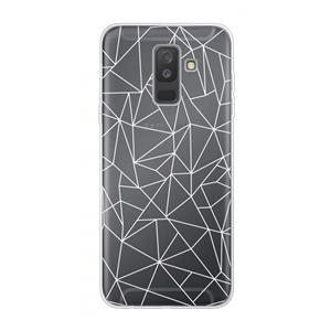 CaseCompany Geometrische lijnen wit: Samsung Galaxy A6 Plus (2018) Transparant Hoesje