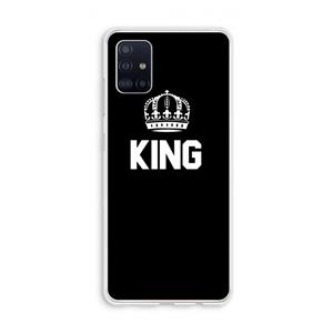 CaseCompany King zwart: Galaxy A51 4G Transparant Hoesje
