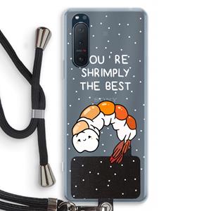 CaseCompany You're Shrimply The Best: Sony Xperia 5 II Transparant Hoesje met koord