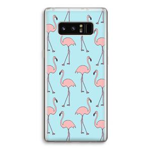 CaseCompany Anything Flamingoes: Samsung Galaxy Note 8 Transparant Hoesje