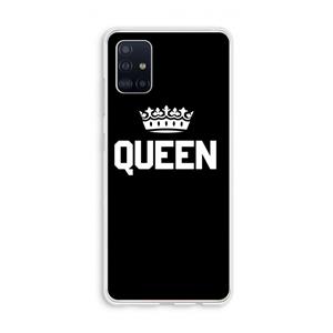 CaseCompany Queen zwart: Galaxy A51 4G Transparant Hoesje