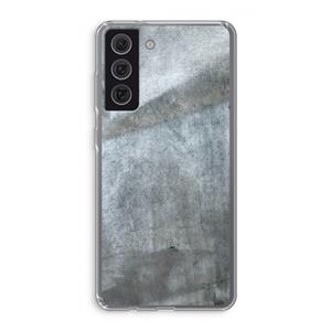 CaseCompany Grey Stone: Samsung Galaxy S21 FE Transparant Hoesje