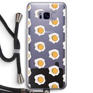 CaseCompany Bacon to my eggs #1: Samsung Galaxy S8 Transparant Hoesje met koord