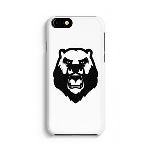 CaseCompany Angry Bear (white): Volledig geprint iPhone SE 2020 Hoesje