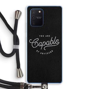 CaseCompany Capable: Samsung Galaxy Note 10 Lite Transparant Hoesje met koord