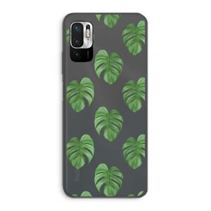 CaseCompany Monstera leaves: Xiaomi Redmi Note 10 5G Transparant Hoesje