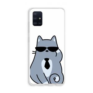 CaseCompany Cool cat: Galaxy A51 4G Transparant Hoesje