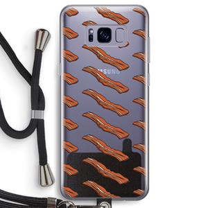 CaseCompany Bacon to my eggs #2: Samsung Galaxy S8 Transparant Hoesje met koord